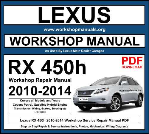 2010 lexus rx 450h owners manual