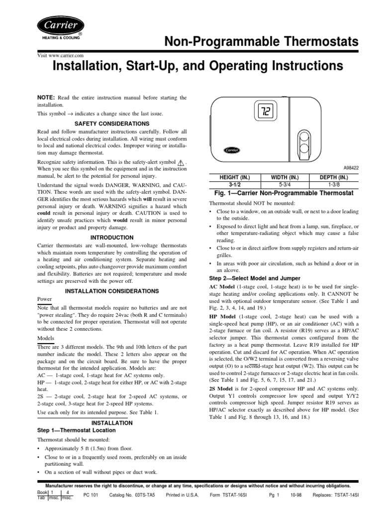 carrier furnace owners manual