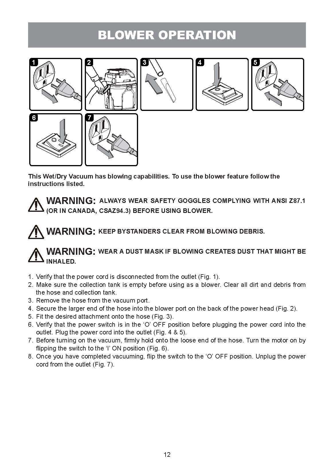 shop vac owners manual