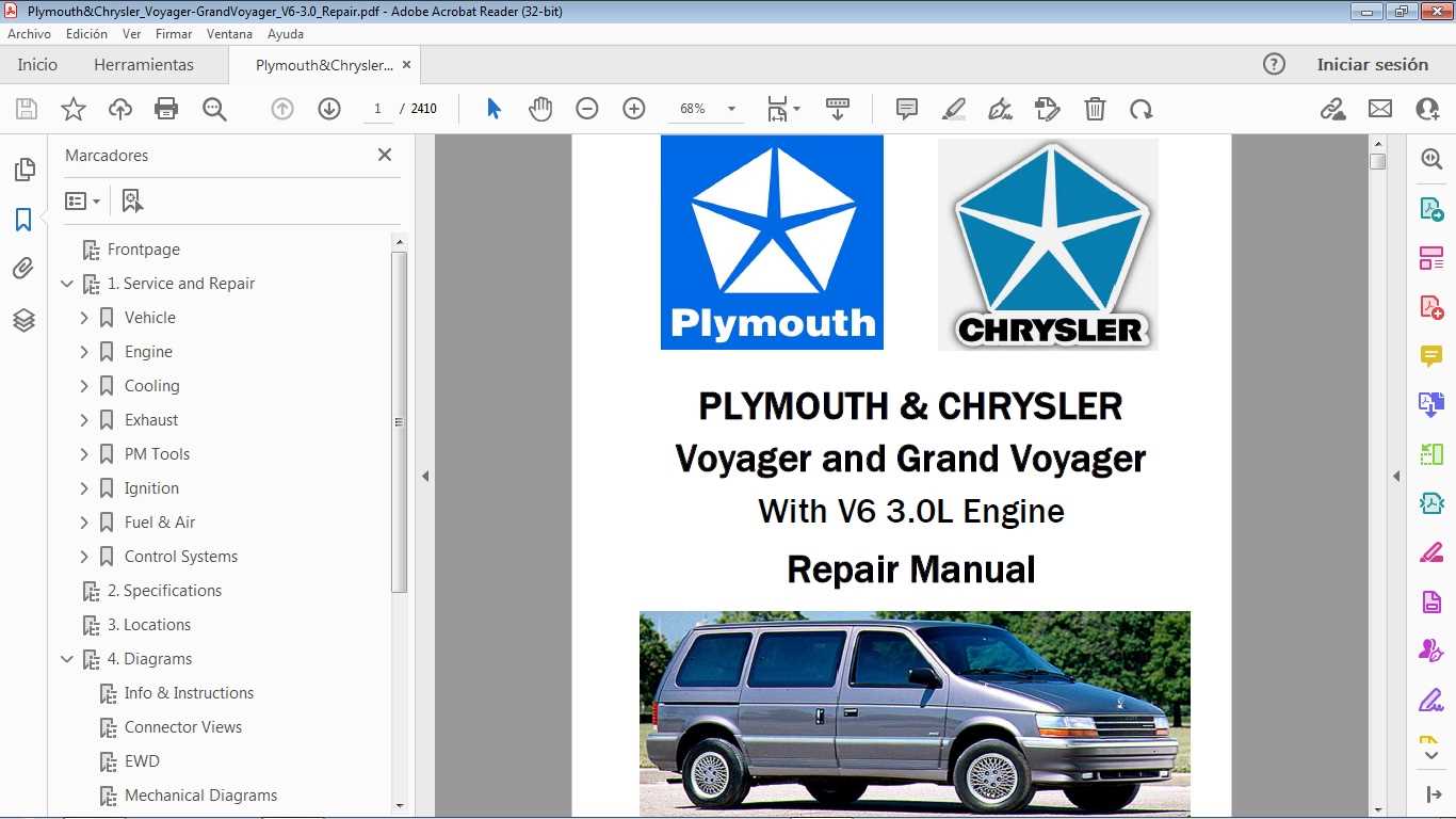 chrysler voyager owners manual