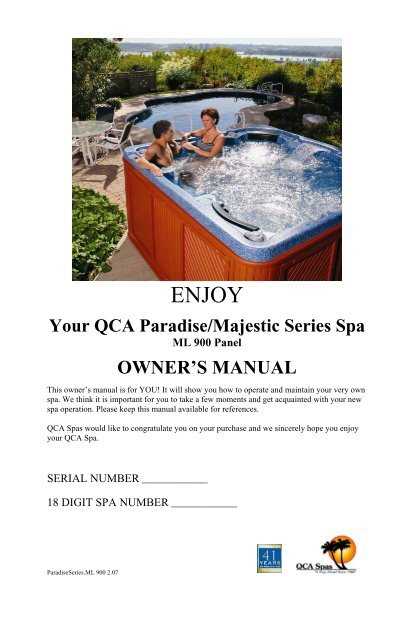 clarity spas owners manual