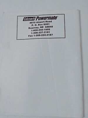 coleman powermate 6250 owners manual