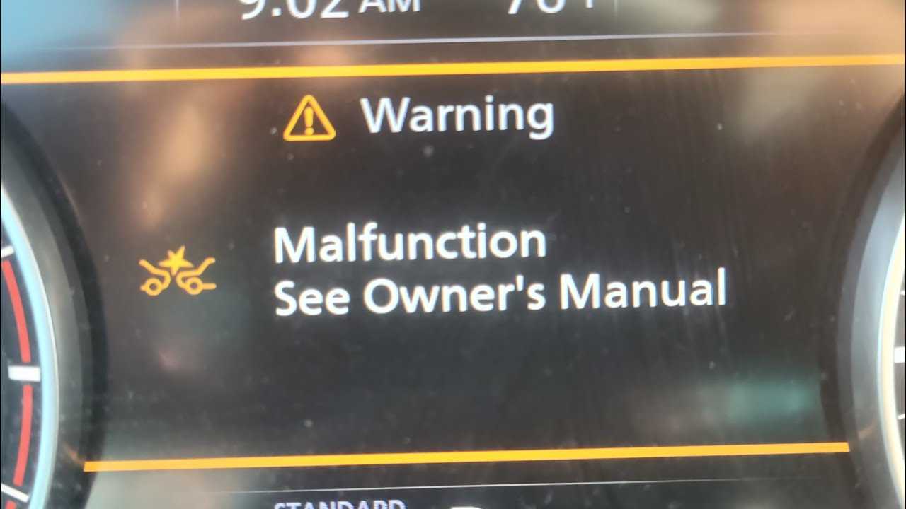 2018 nissan sentra warning malfunction see owners manual