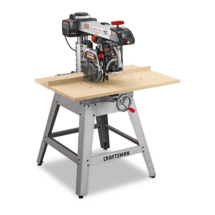 craftsman 10 radial arm saw owners manual