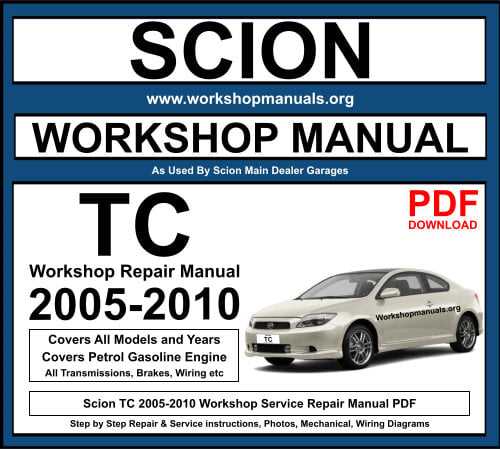2005 scion tc owners manual