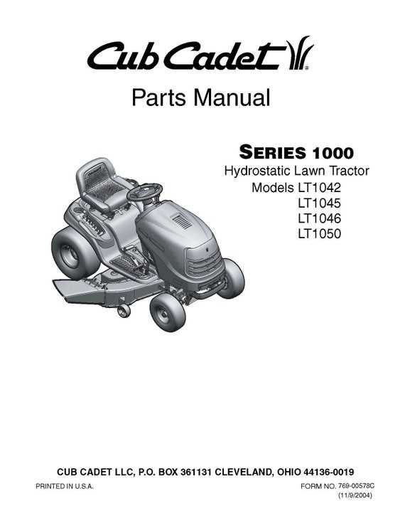 cub cadet ltx 1045 owners manual