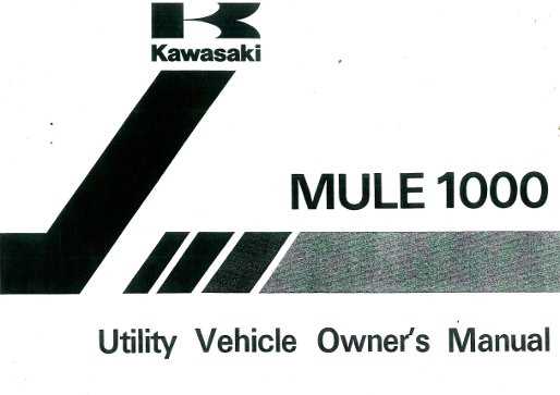 kawasaki mule owners manual