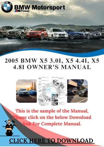2005 bmw x5 owners manual