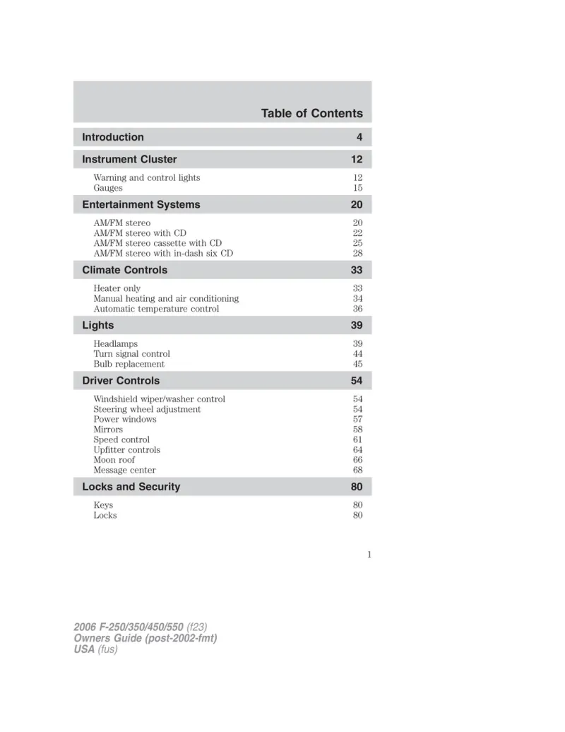 2006 ford f250 super duty owners manual