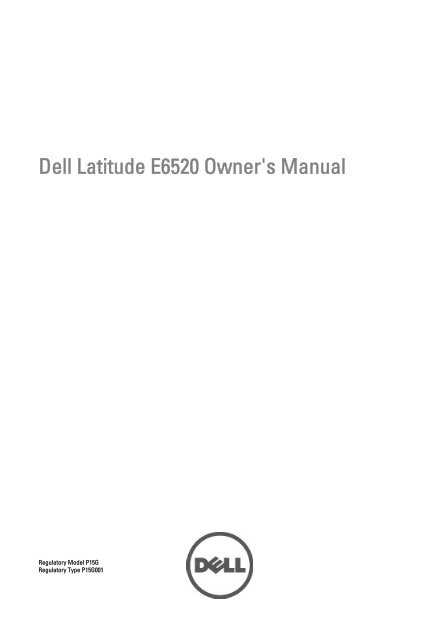 dell latitude owners manual