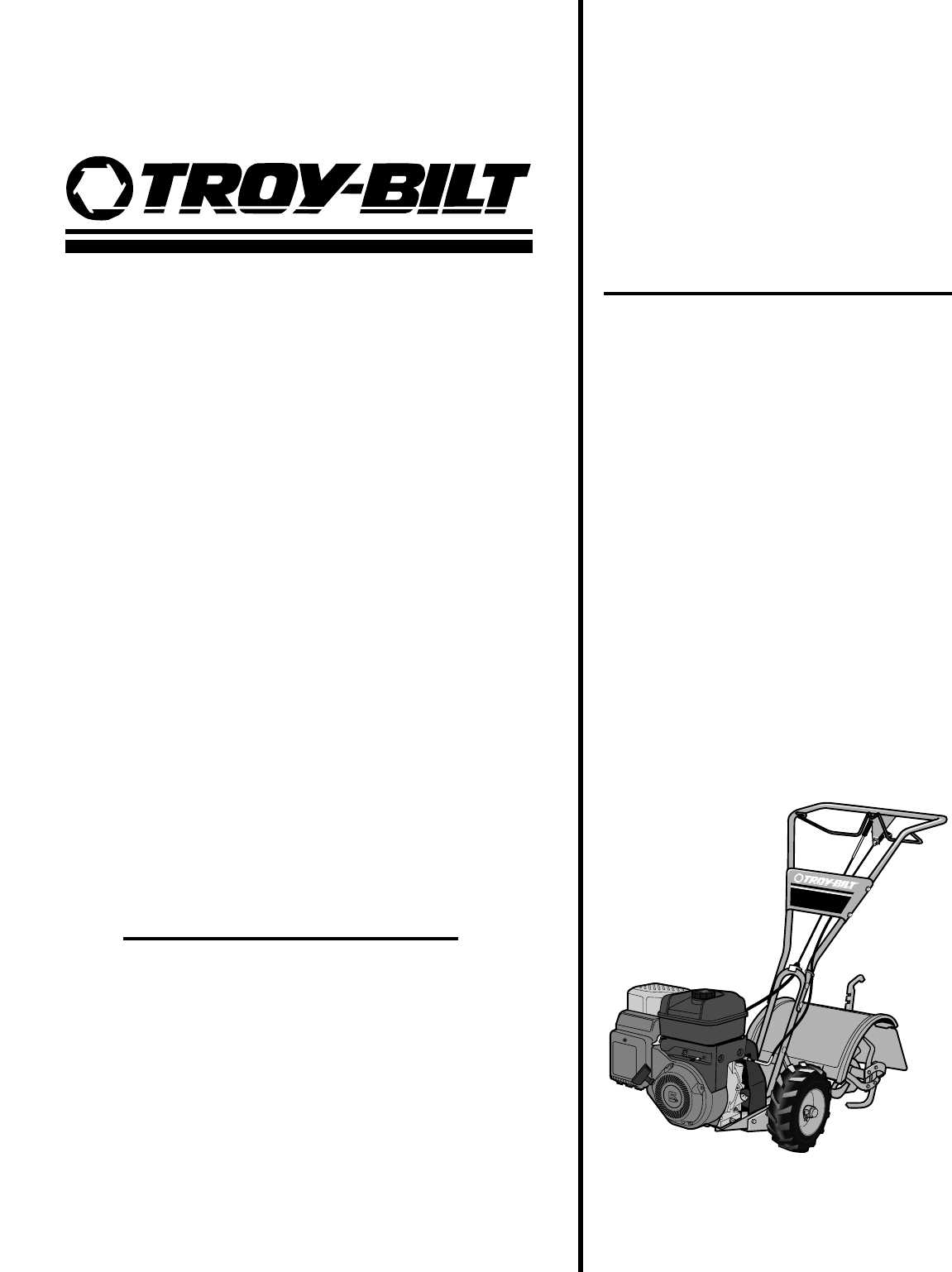 troy bilt rototiller owners manual