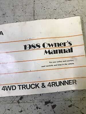 1988 toyota pickup owners manual