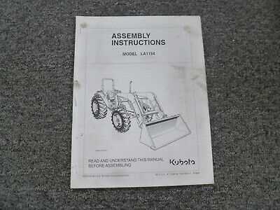 kubota la1154 owners manual