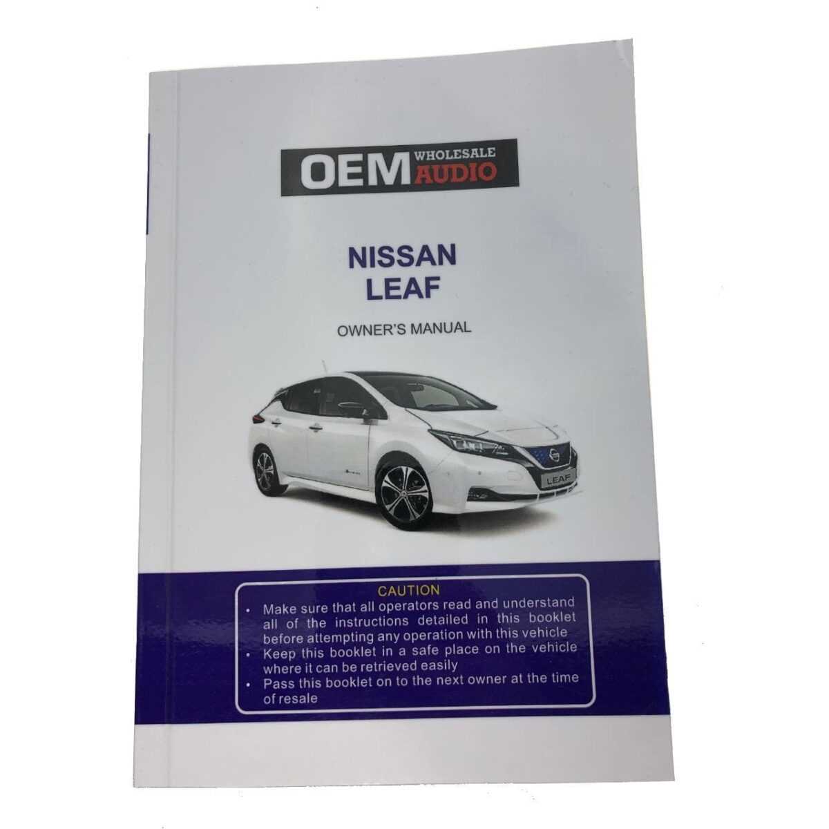 nissan leaf 2017 owners manual