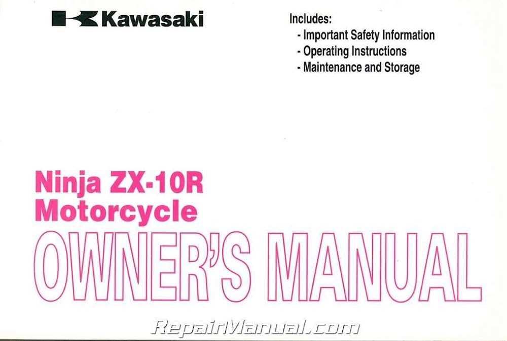 kawasaki zx10r owners manual