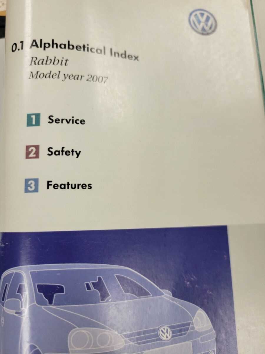 2007 volkswagen rabbit owners manual