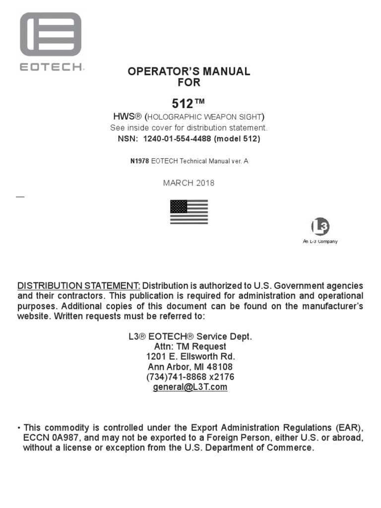 eotech 512 owners manual