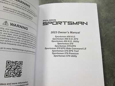 polaris sportsman 450 owners manual