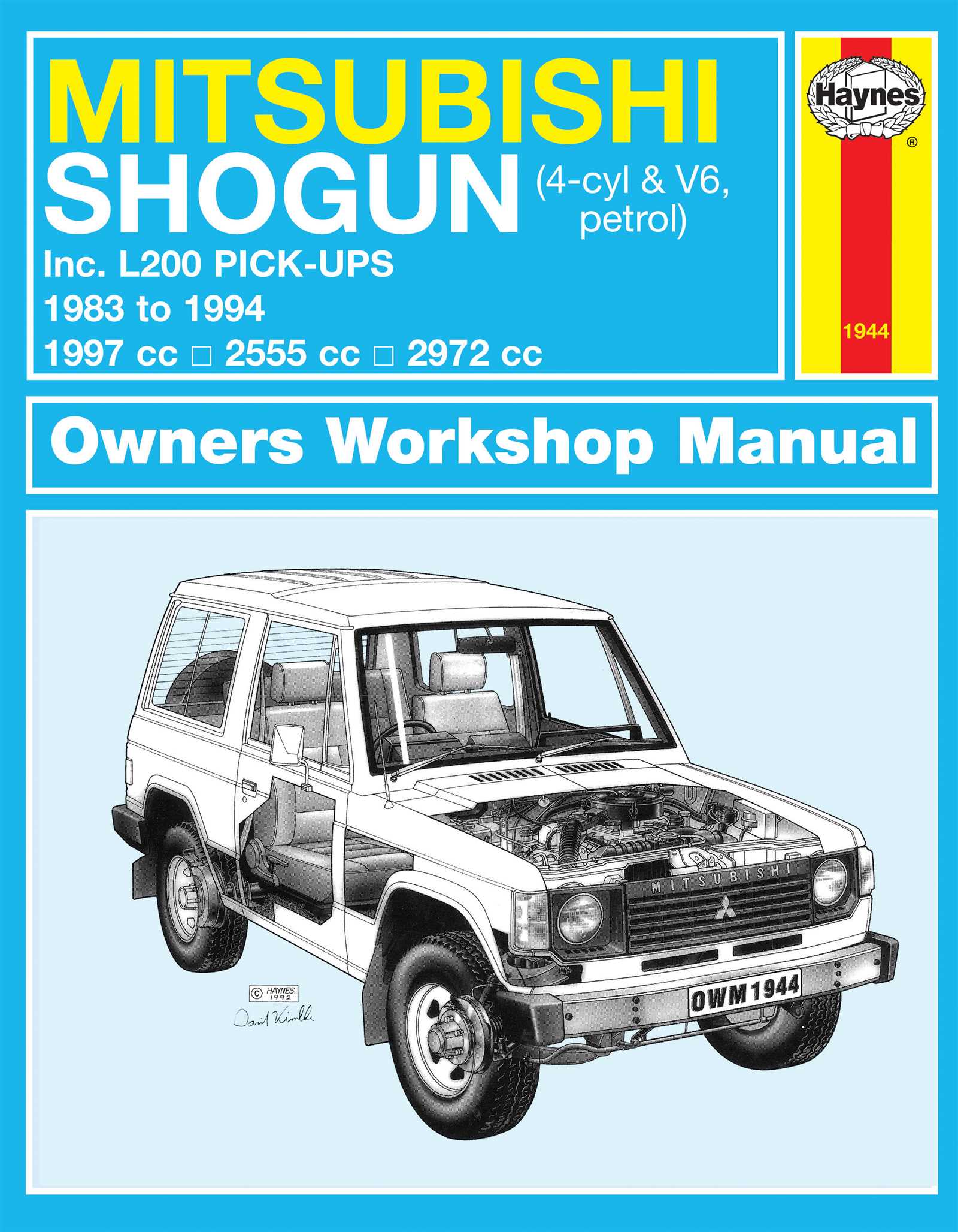 1993 mitsubishi pajero owners manual