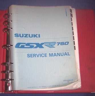 suzuki gsxr 750 owners manual free download