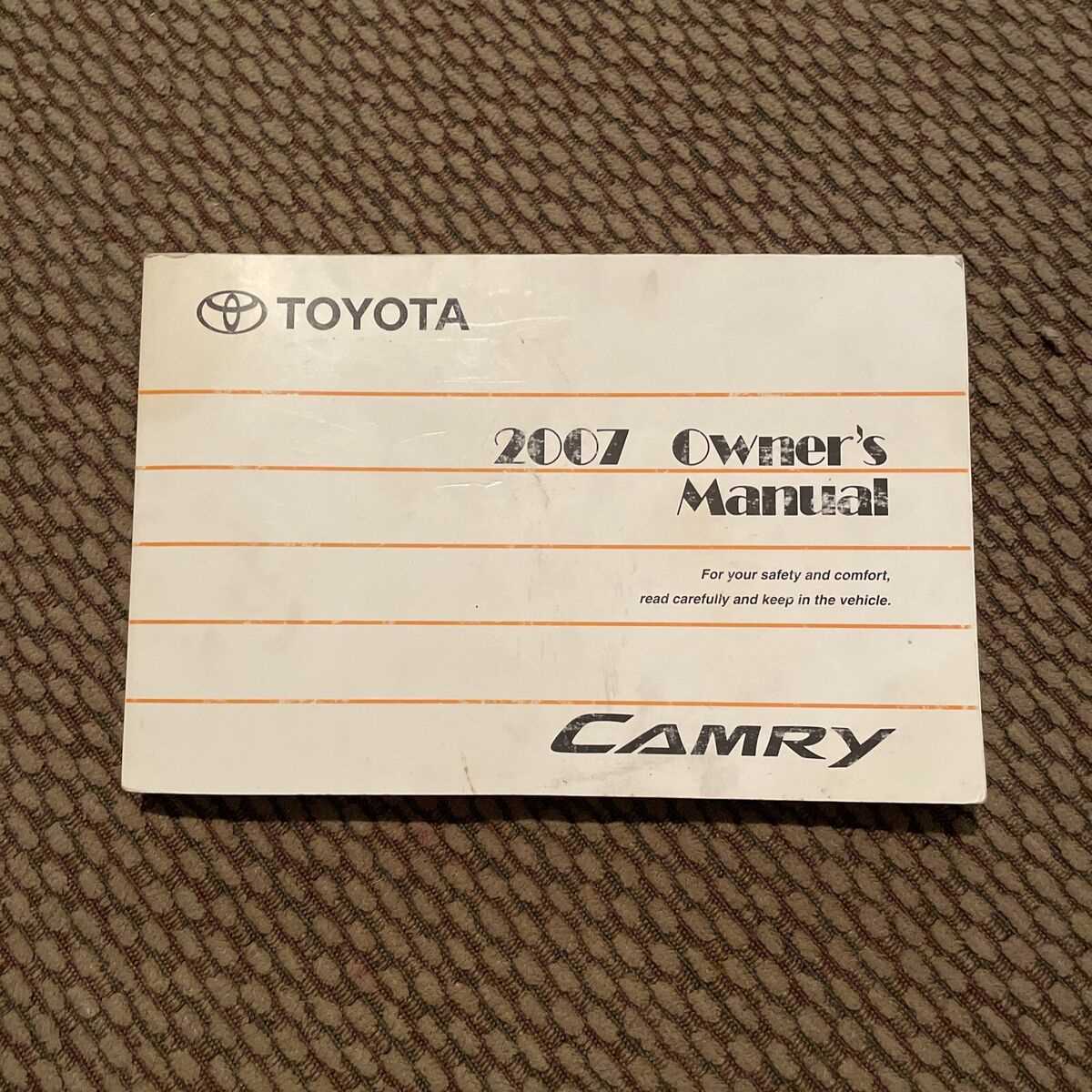 toyota camry 2007 owners manual