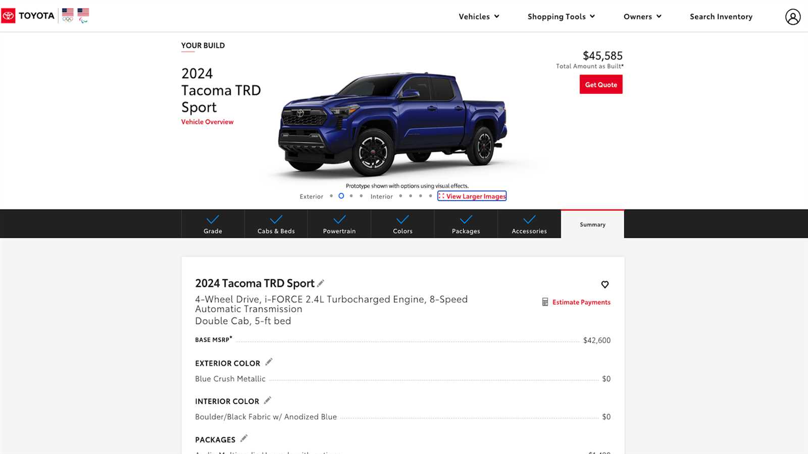 2021 toyota tacoma owners manual