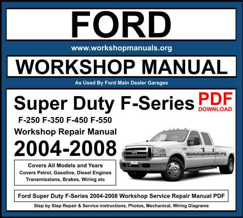 2008 ford f250 super duty diesel owners manual