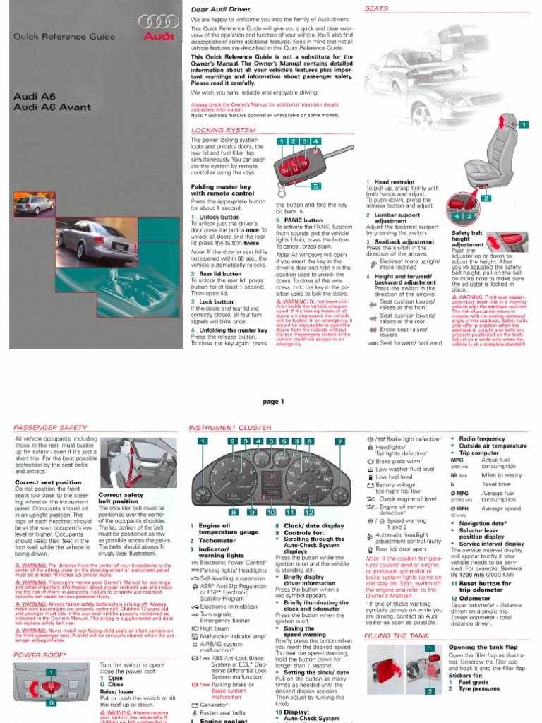 2001 audi allroad owners manual