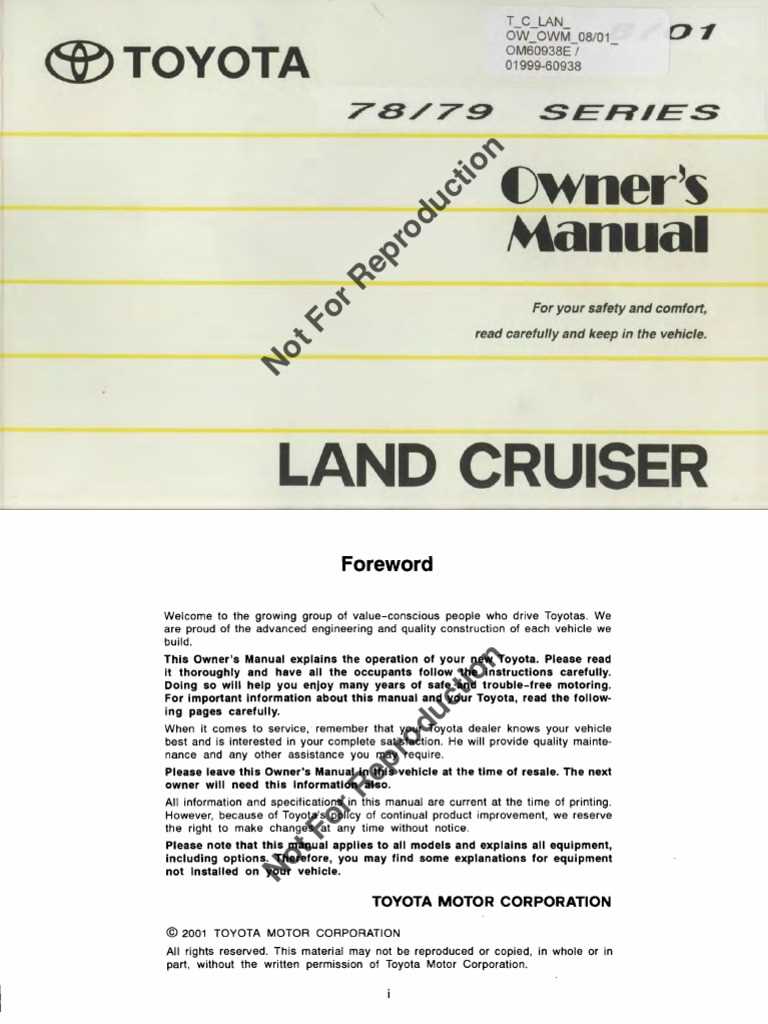 toyota landcruiser owners manual