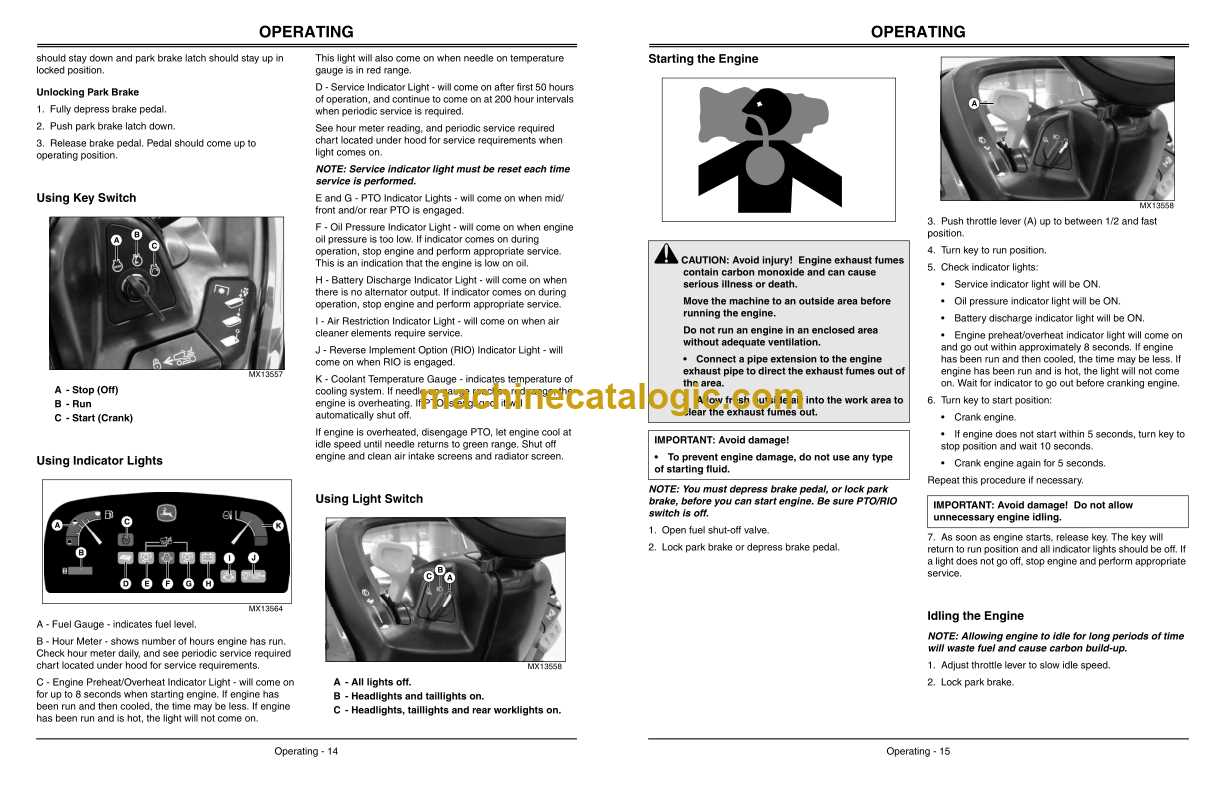 john deere x595 owners manual