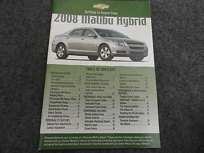 2008 malibu owners manual