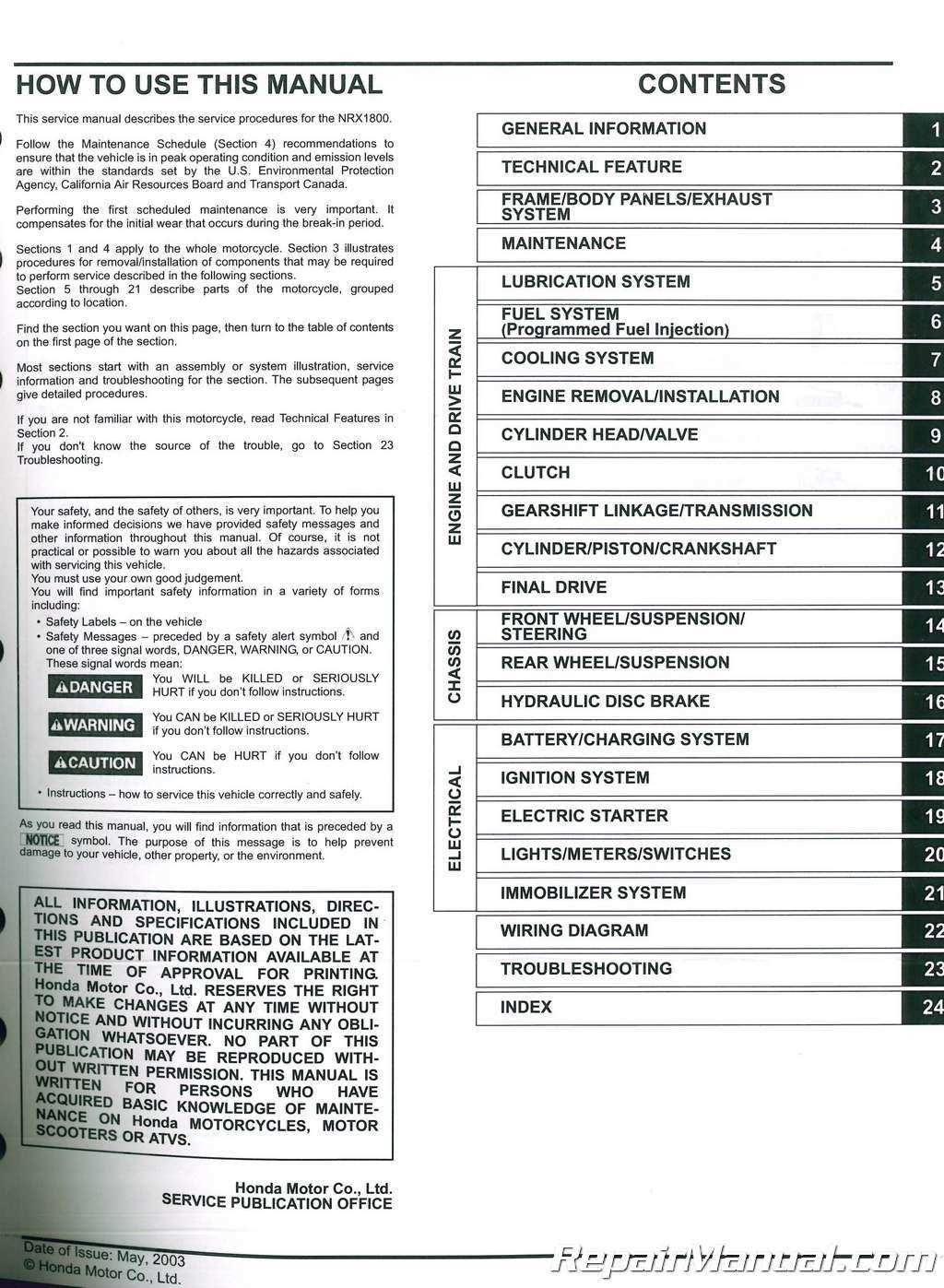 honda rune owners manual