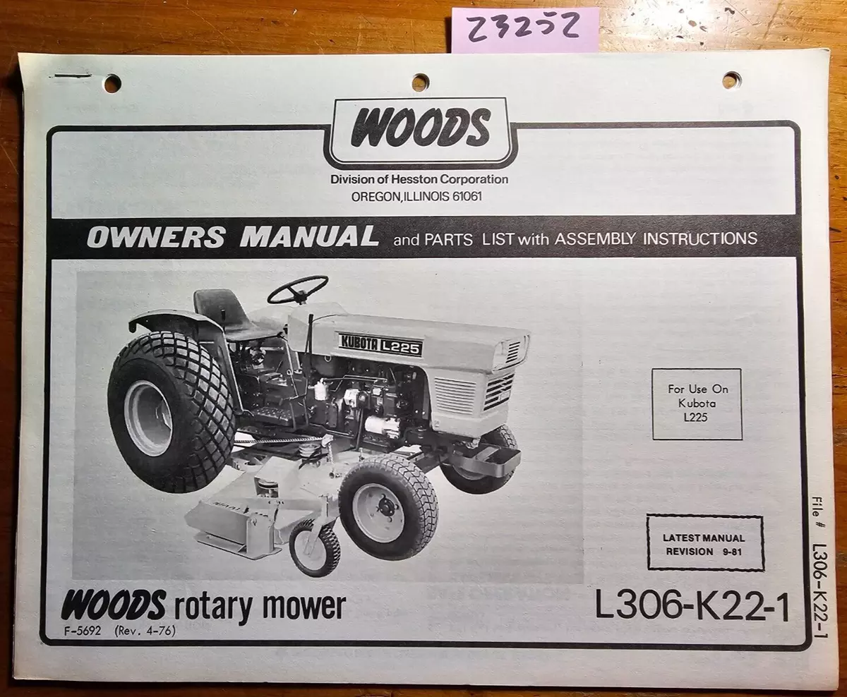 kubota l225 owners manual