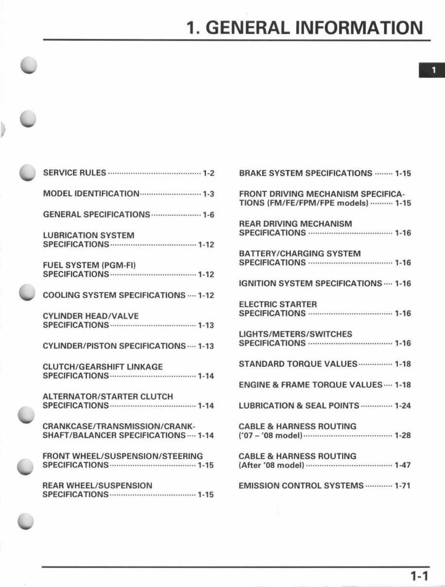 honda rancher owners manual