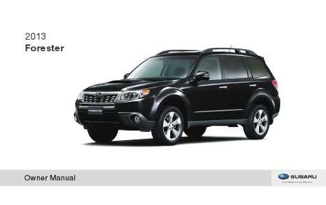 2014 subaru forester owners manual