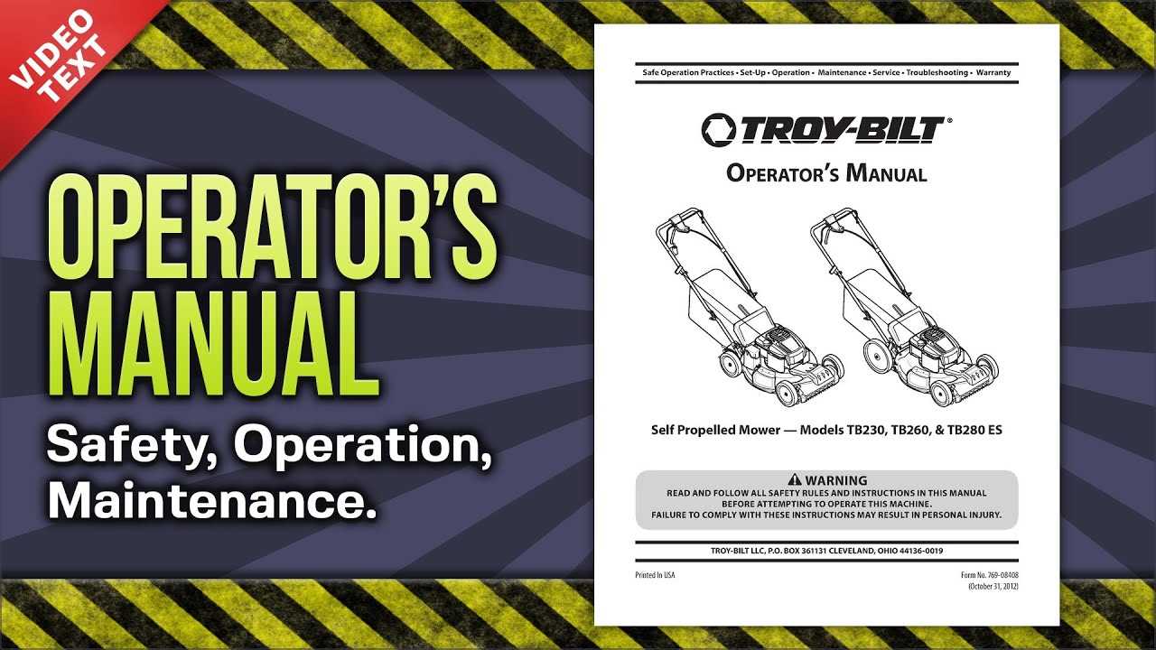 troy bilt tb230 owners manual