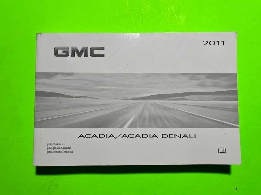 2011 gmc acadia owners manual