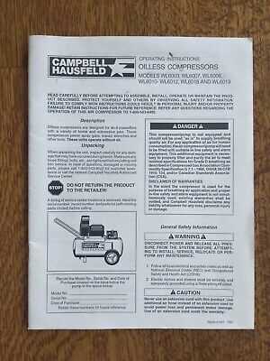 campbell hausfeld air compressor owners manual