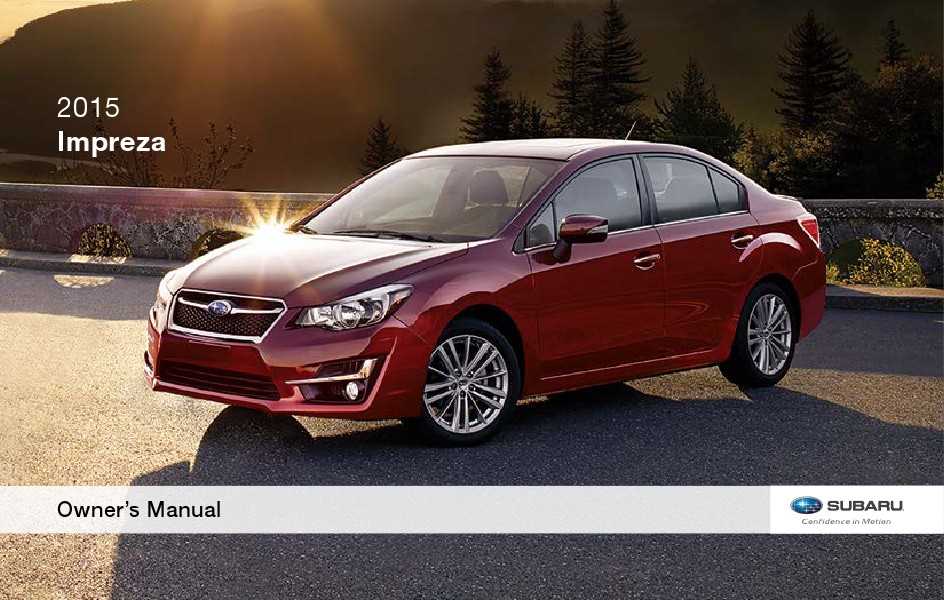 2023 subaru impreza owners manual