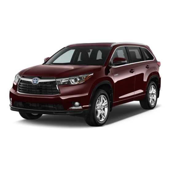 2016 toyota highlander owners manual