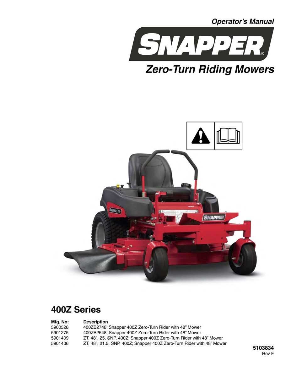 snapper lawn mower owners manual