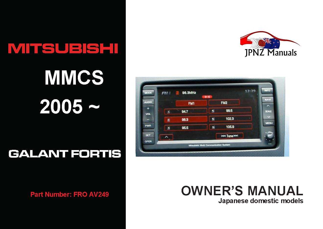 mitsubishi galant owners manual