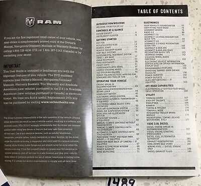 2016 ram 2500 diesel owners manual