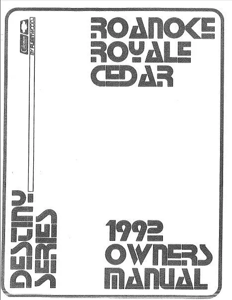 1993 coleman pop up camper owners manual