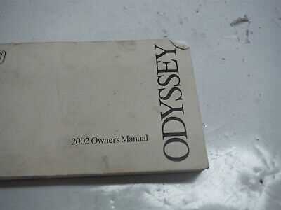 2000 honda odyssey owners manual