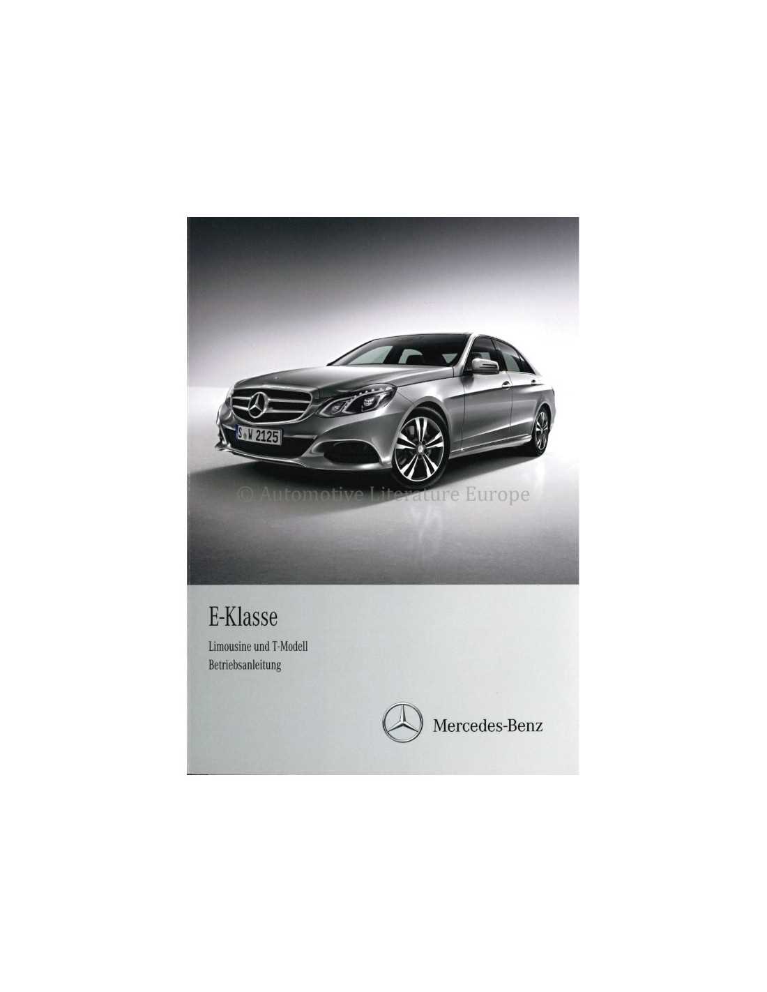 mercedes e class owners manual