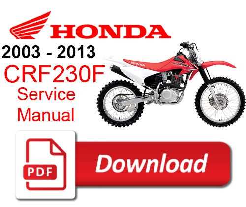 honda crf230f owners manual