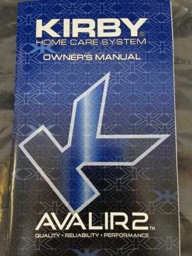 kirby avalir 2 owners manual
