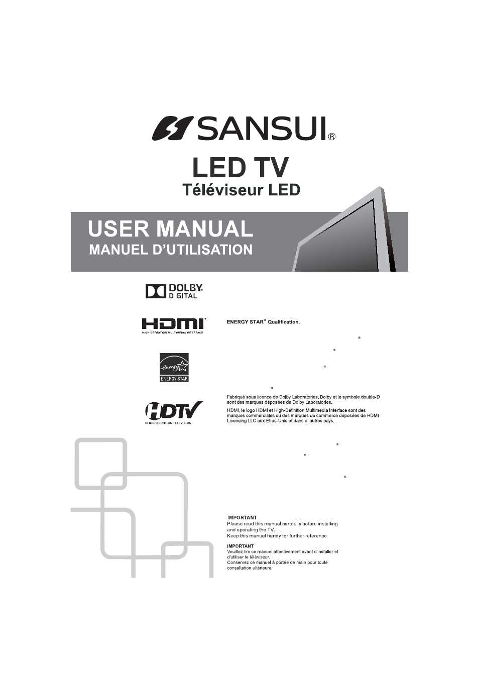 sansui tv owners manual
