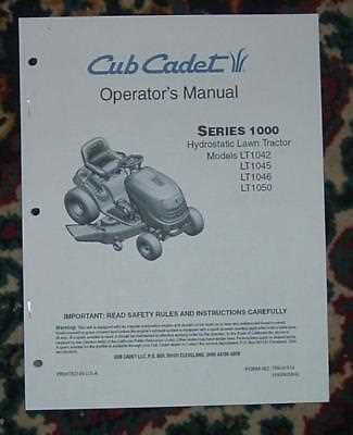 cub cadet ltx 1045 owners manual